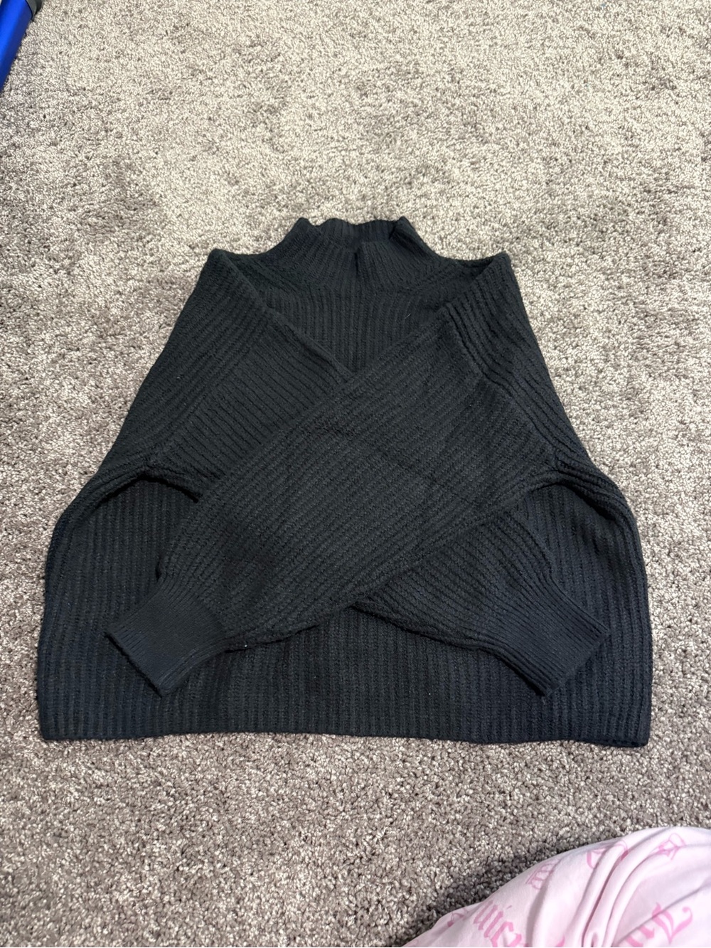Old Navy Black Ribbed Mock Neck Sweater